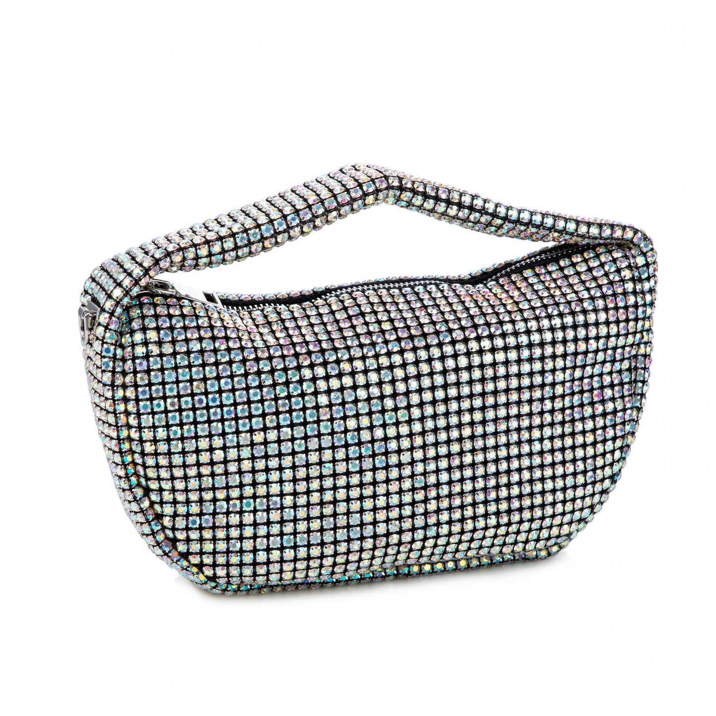 Rhinestone Silver Underarm Bag