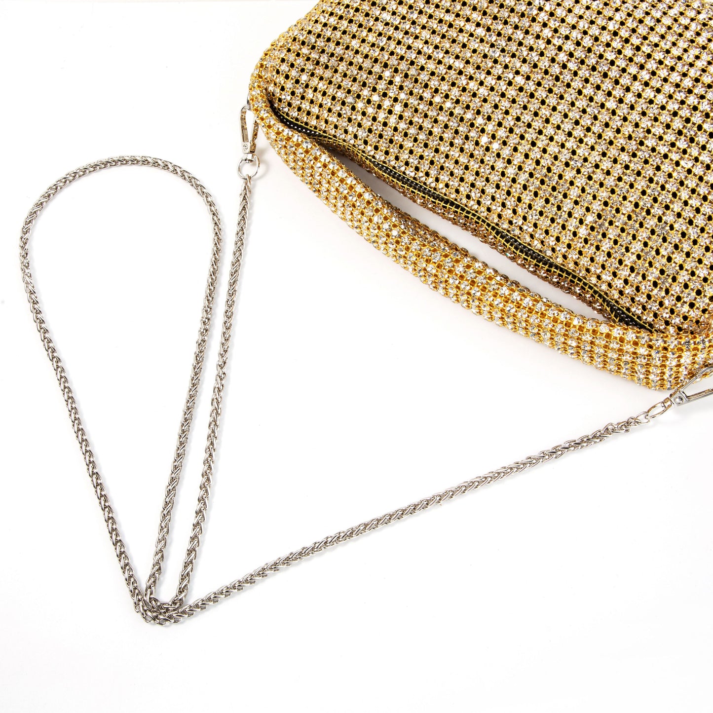 Rhinestone Gold Underarm Bag