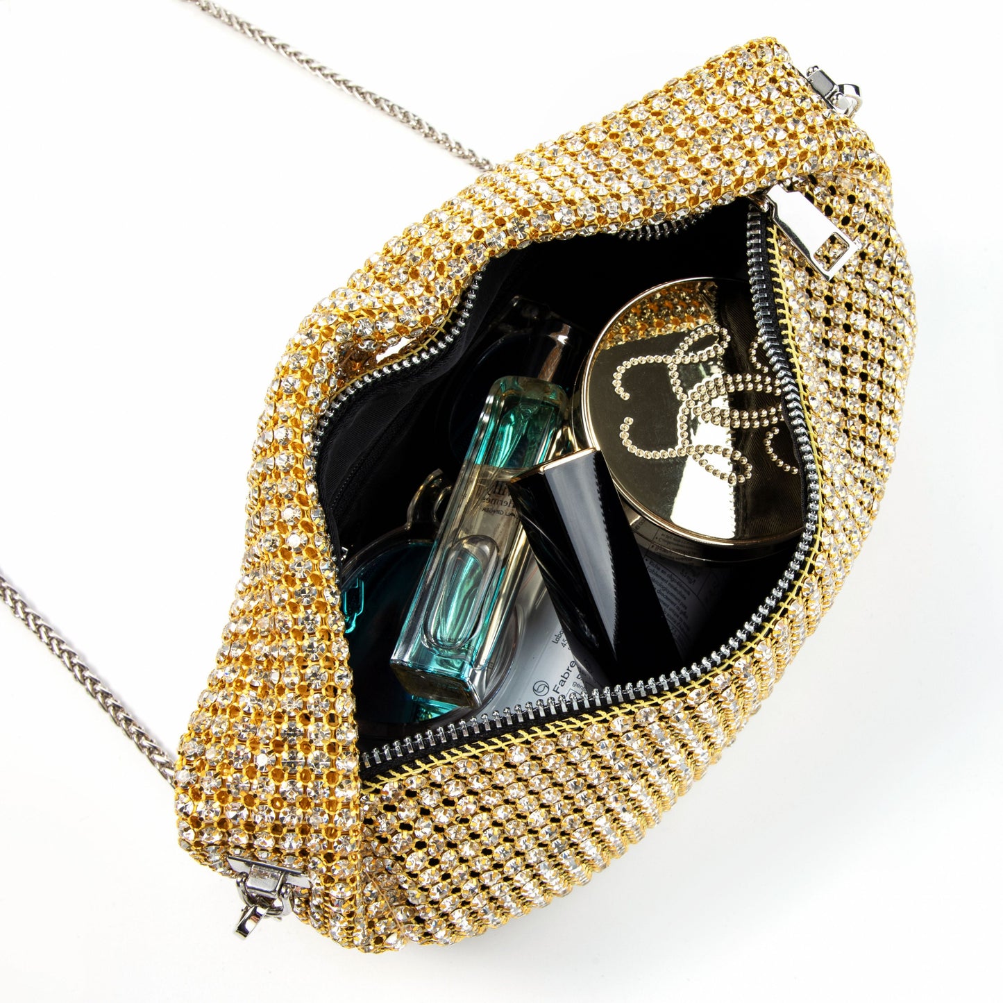 Rhinestone Gold Underarm Bag