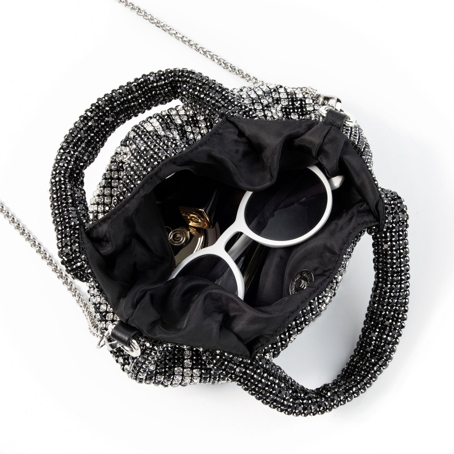 Rhinestone Gradient Black Tote