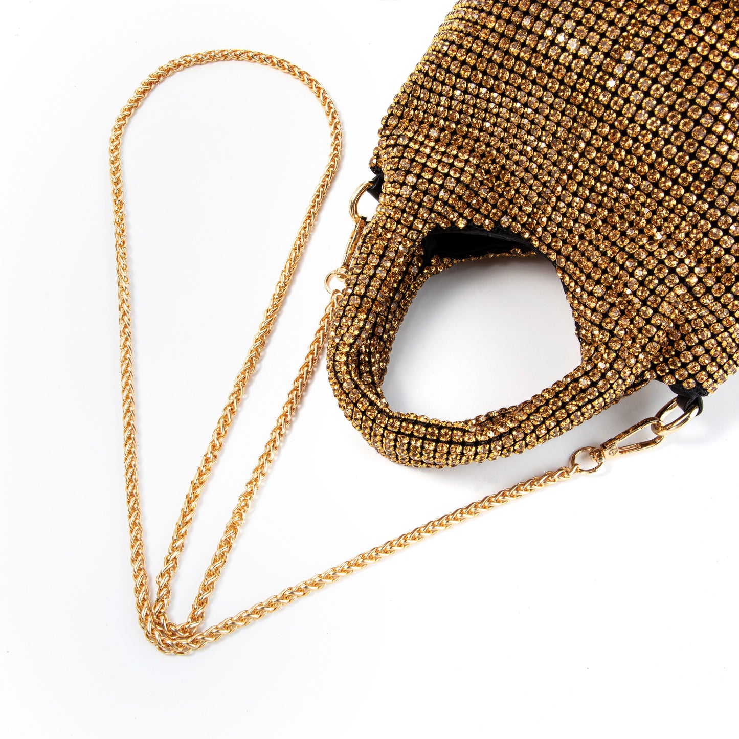 Rhinestone Gradient Brown Tote