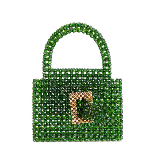 Gold Closure Green Pouch