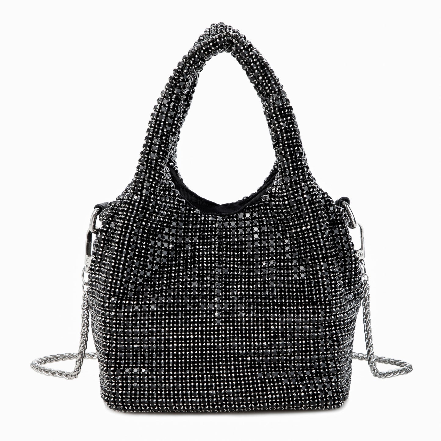Rhinestone Gradient Gunmetal Tote