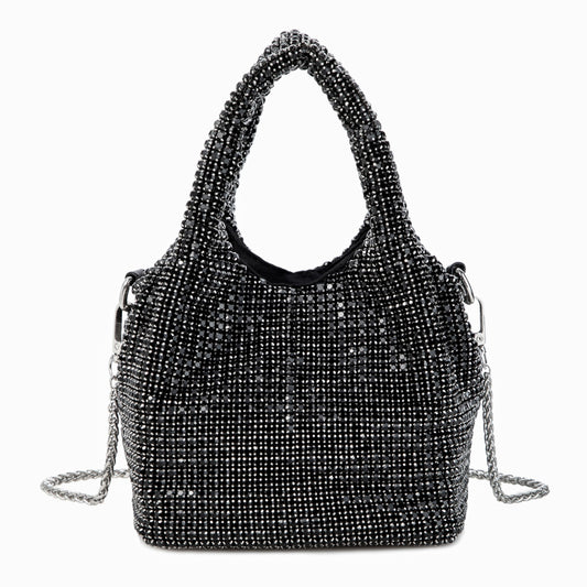 Rhinestone Gradient Gunmetal Tote