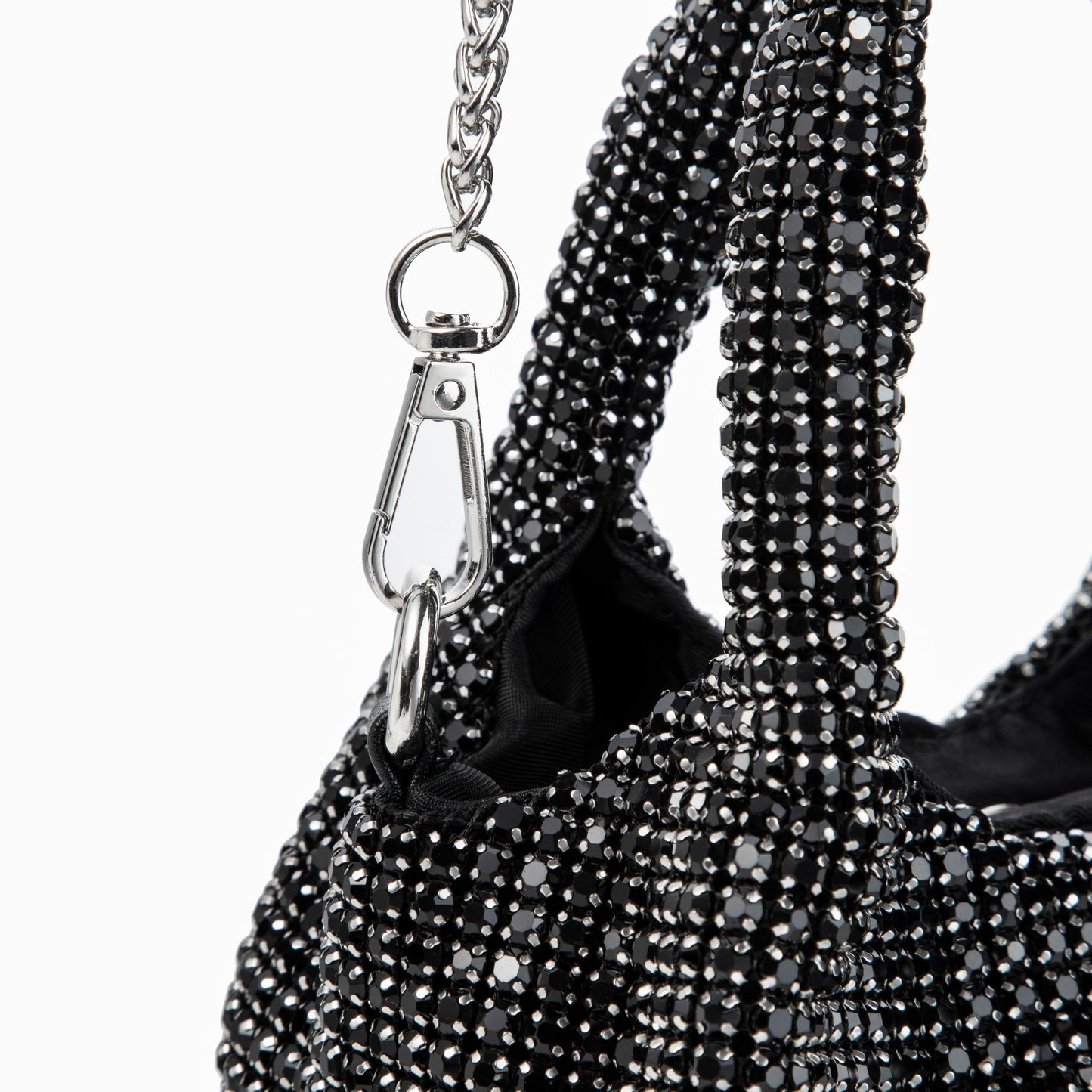 Rhinestone Gradient Gunmetal Tote