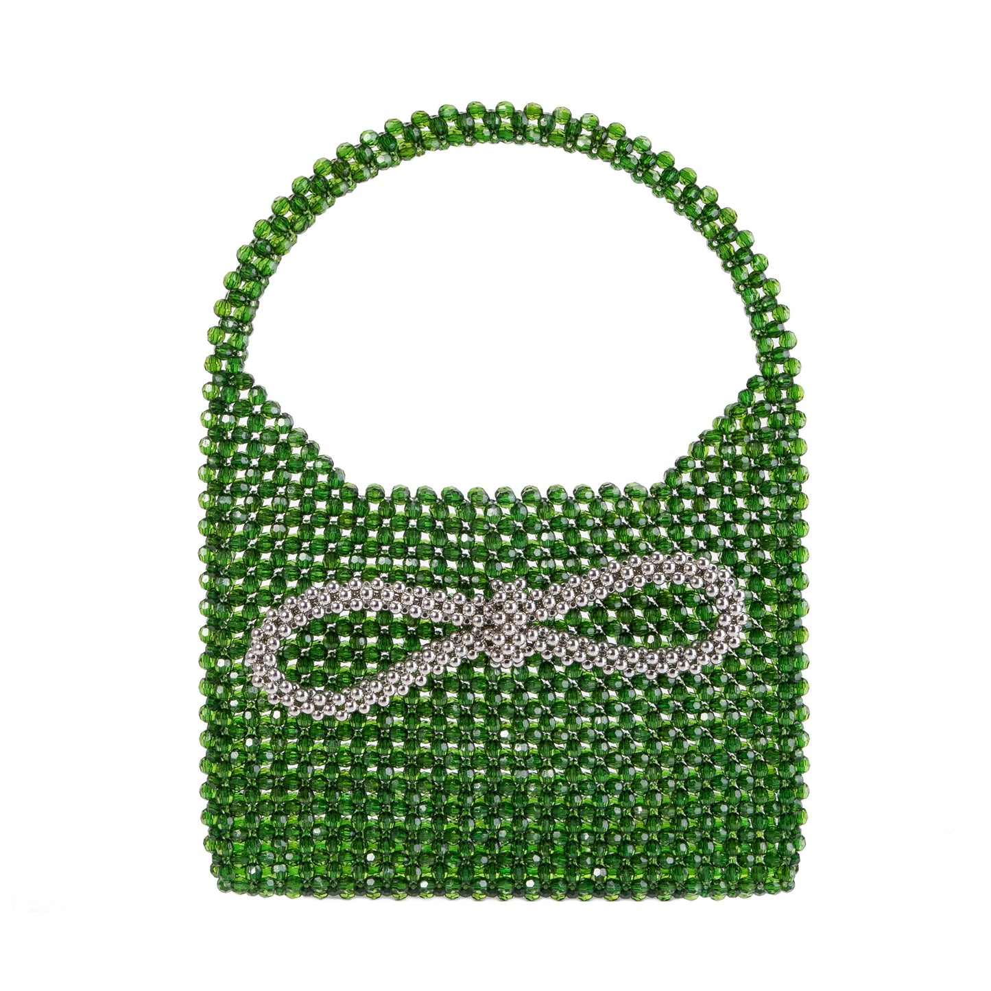 Silver Knot Green Handbag