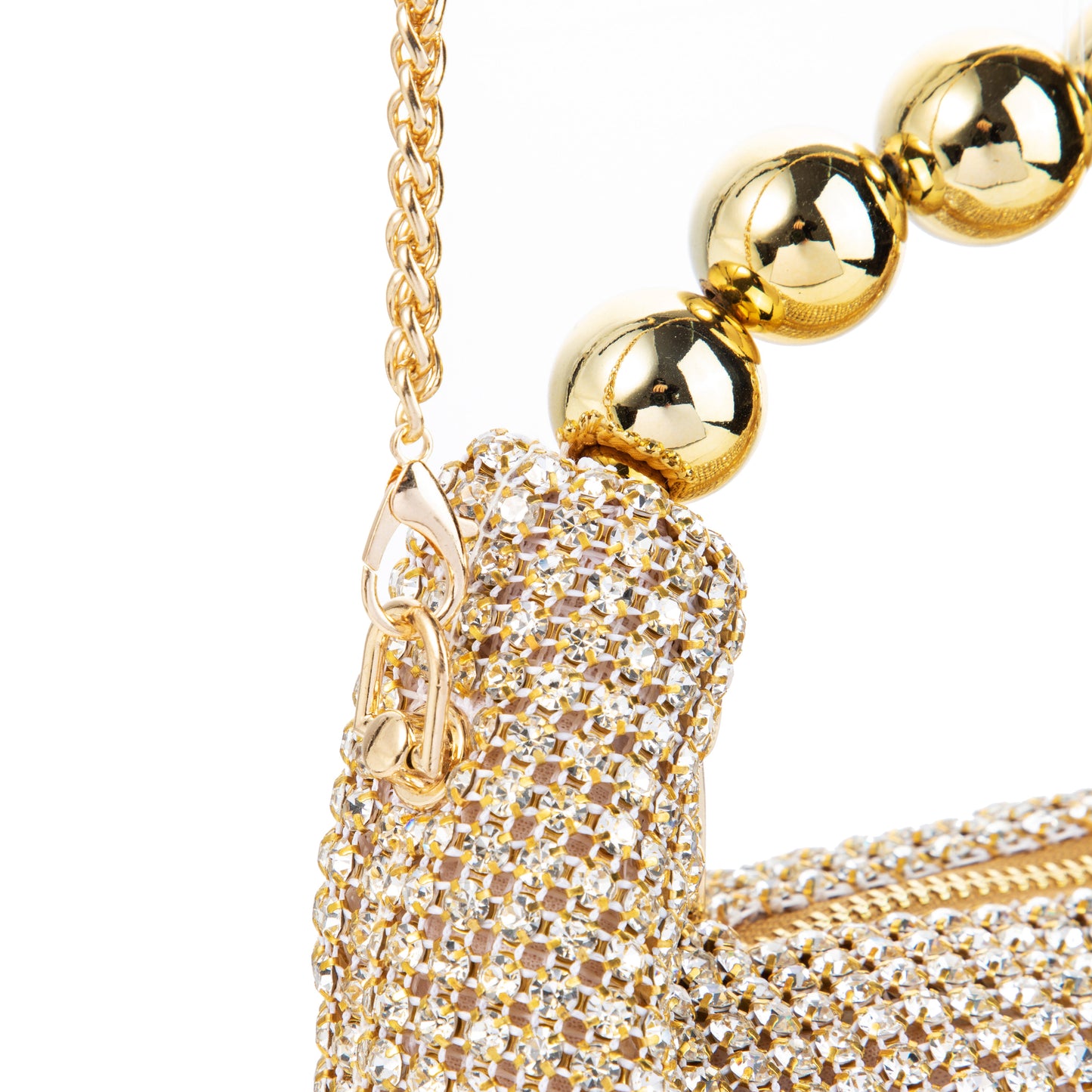 Rhinestone Sparkling Gold Clutch