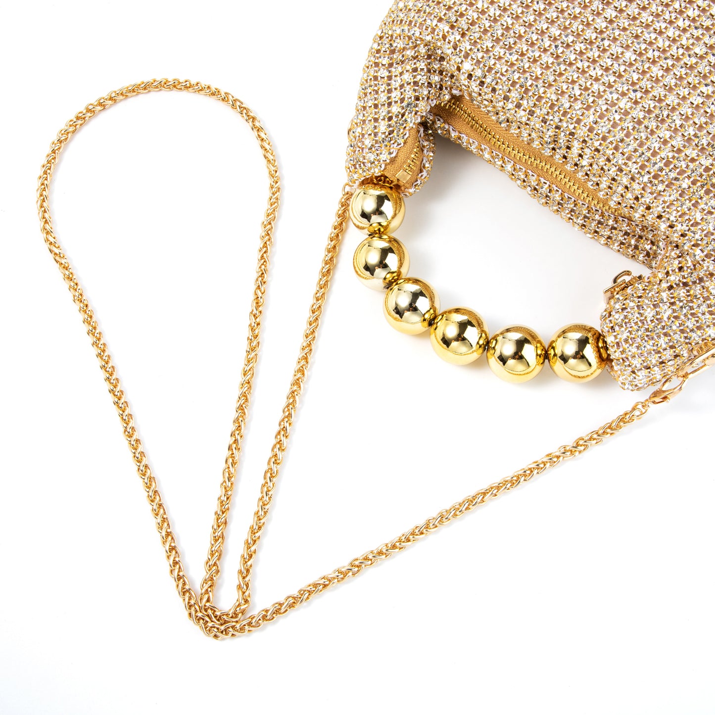 Rhinestone Sparkling Gold Clutch