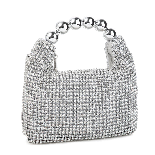 Rhinestone Sparkling White Clutch