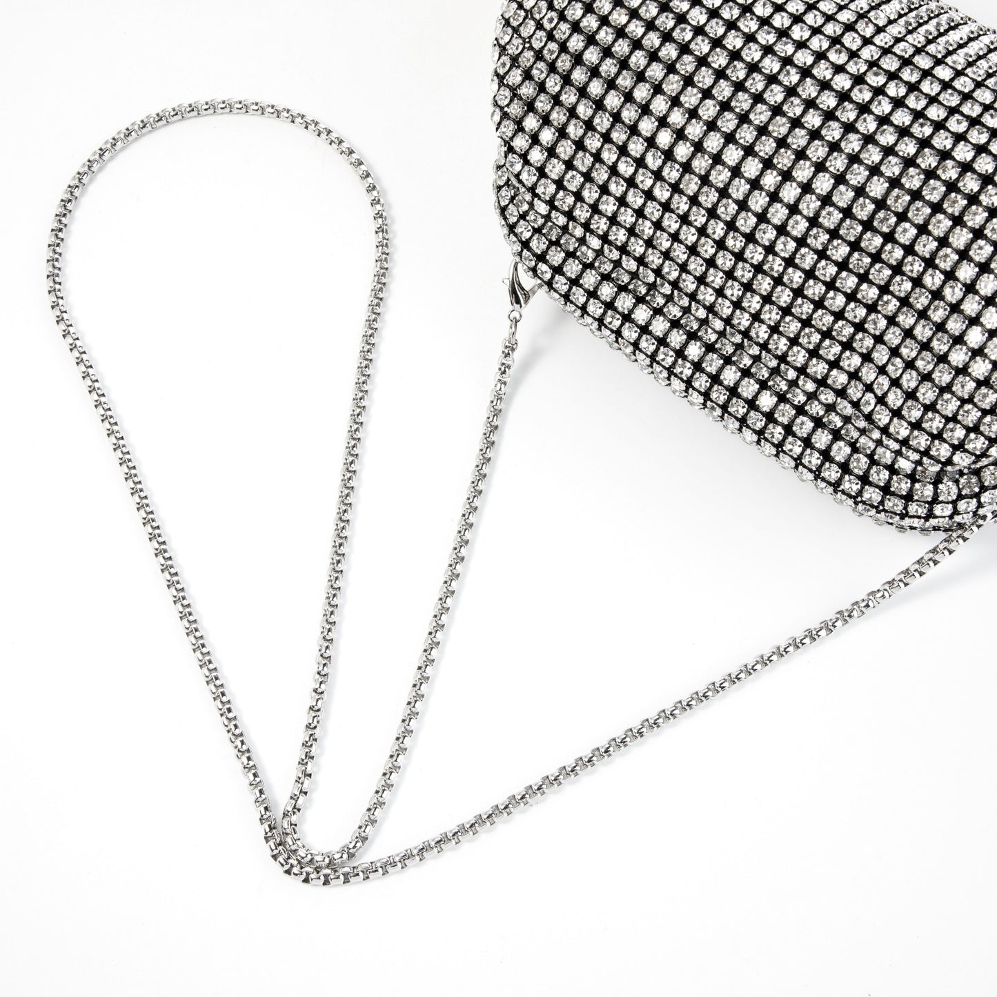 Rhinestone Silver Shoulder Bag