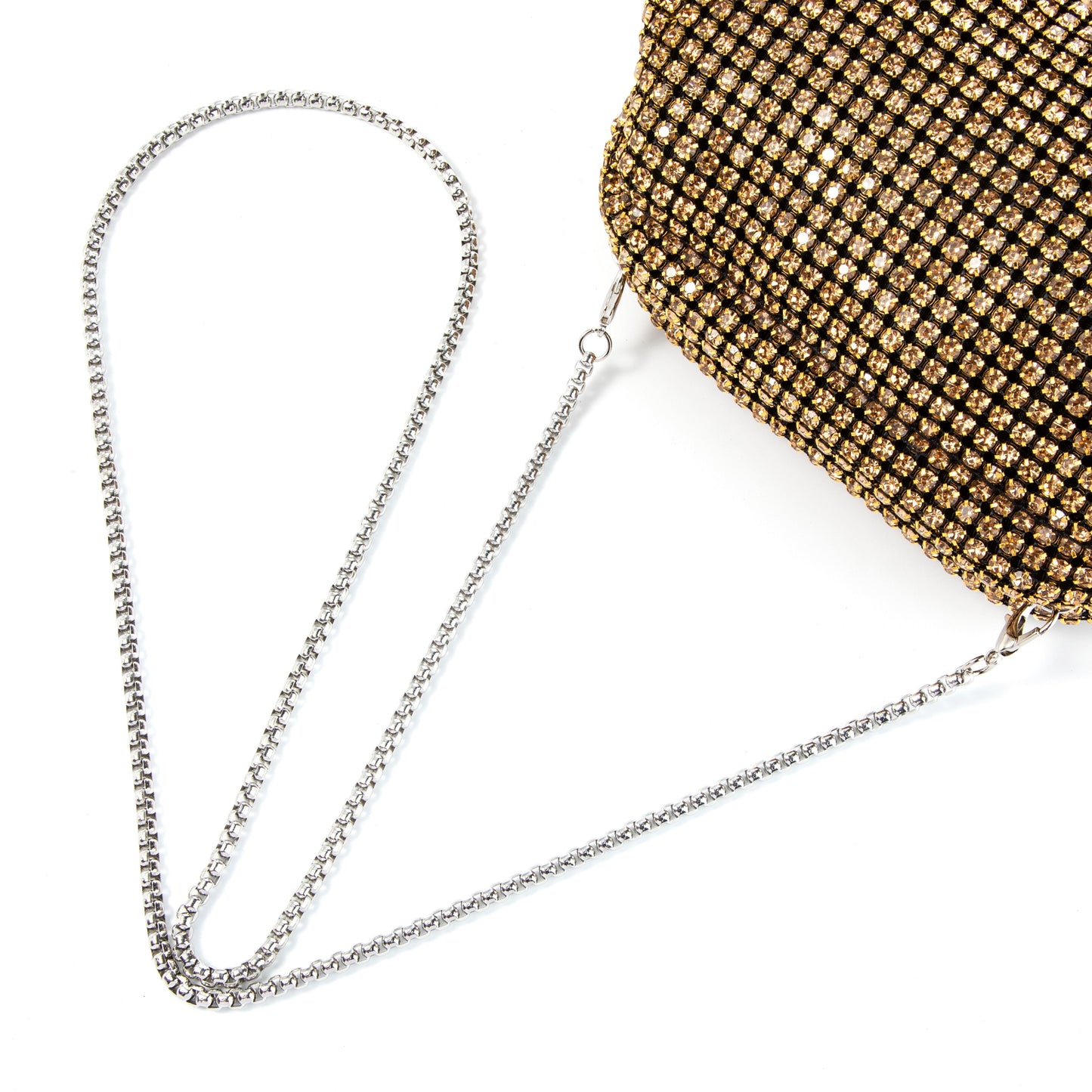 Rhinestone Brown Shoulder Bag