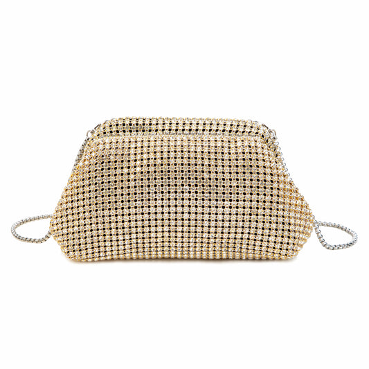 Rhinestone Gold Shoulder Bag