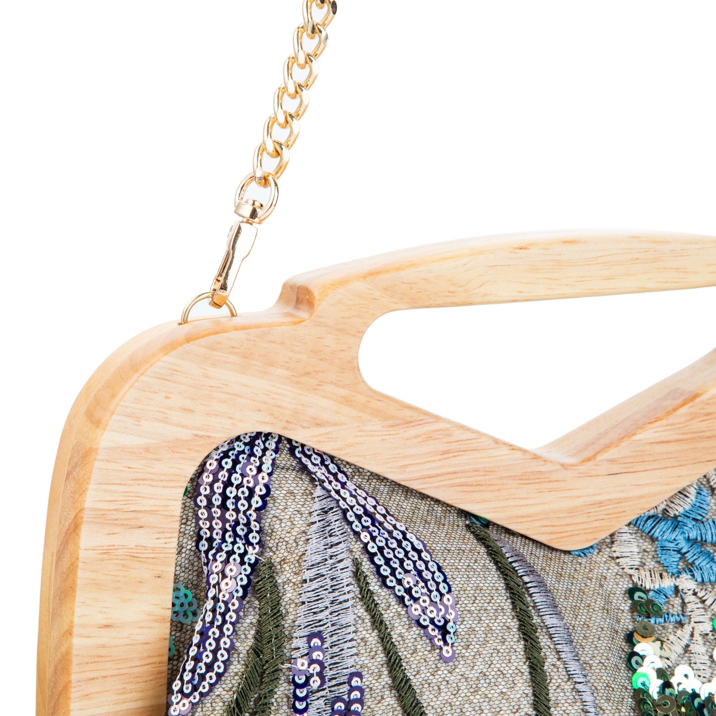 Sequin Embroidered Floral Handbag