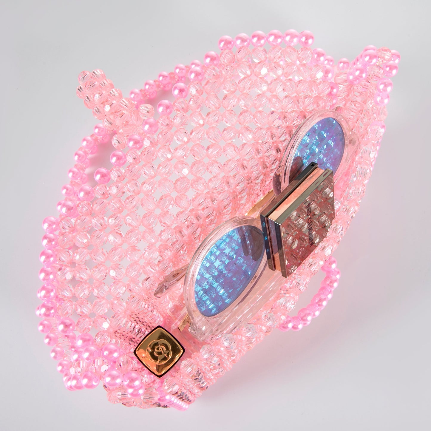 Pink Diamond Bead Shoulderbag