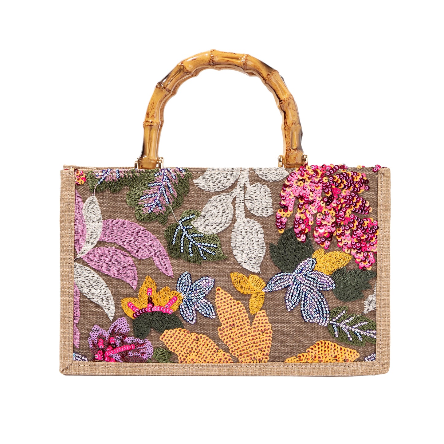 Yellow Sequin Handbag
