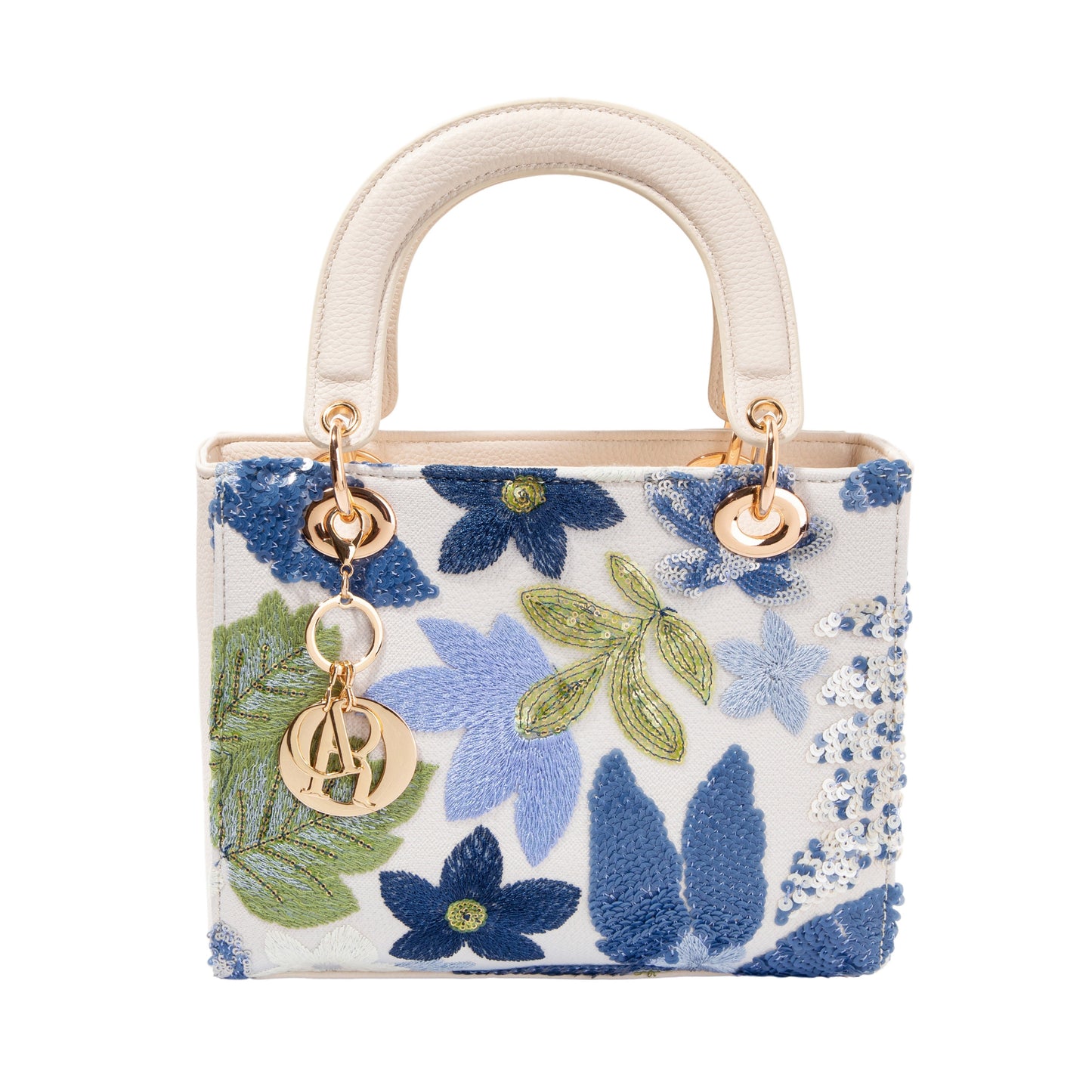 White Box Sequin Leather Bag