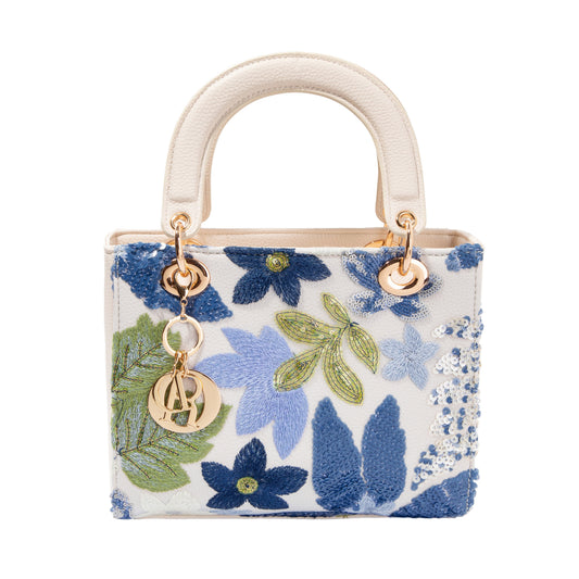 White Box Sequin Leather Bag