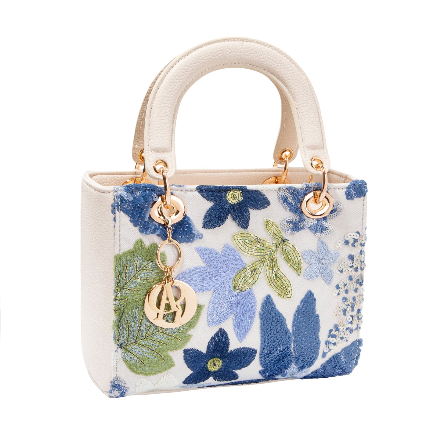 White Box Sequin Leather Bag