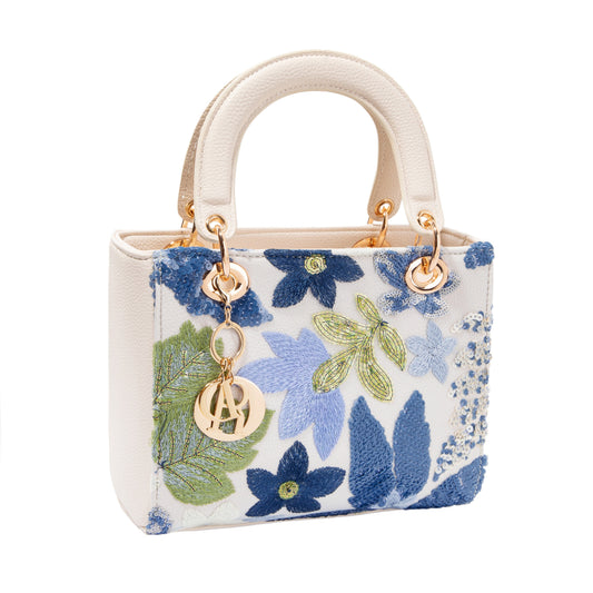 White Box Sequin Leather Bag