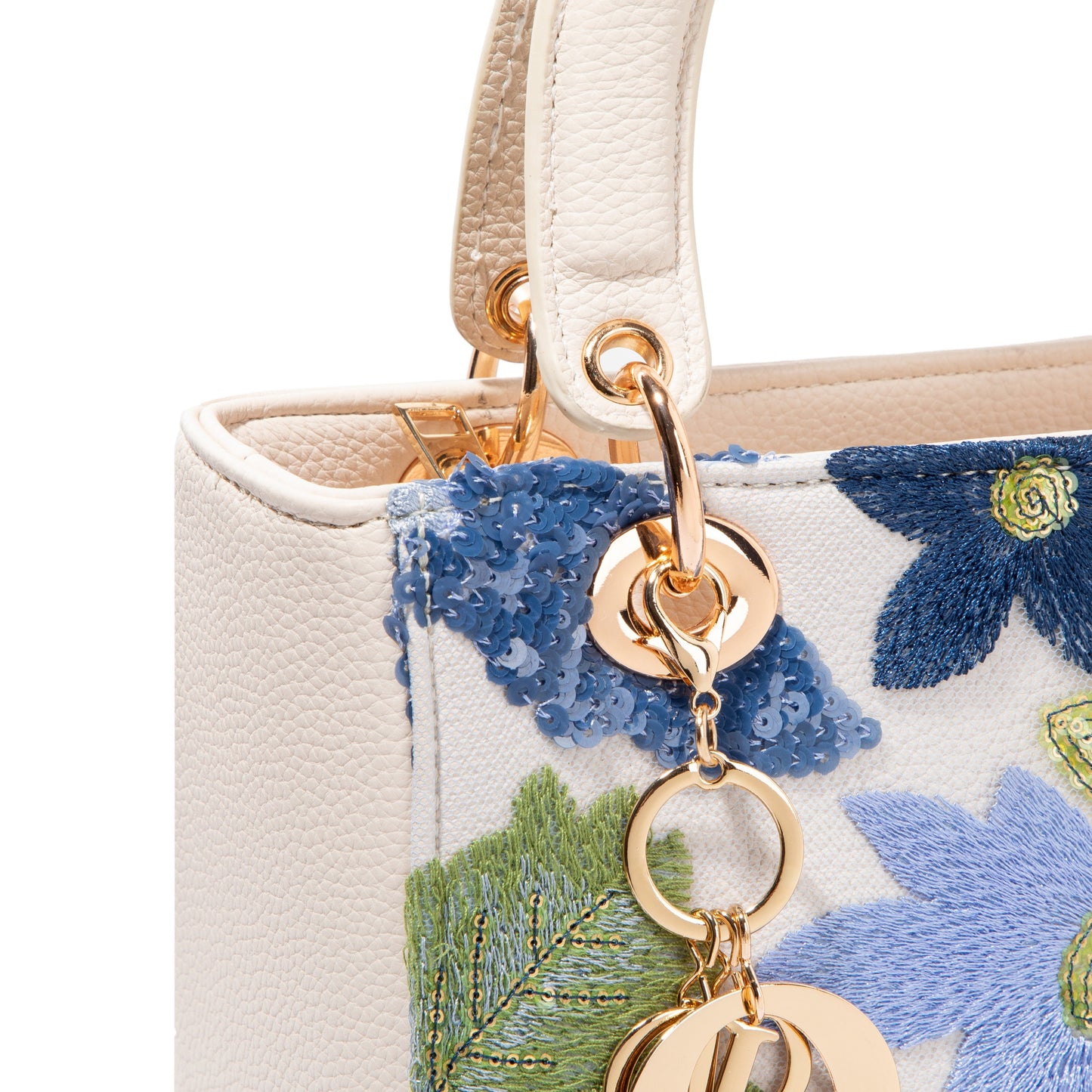 White Box Sequin Leather Bag