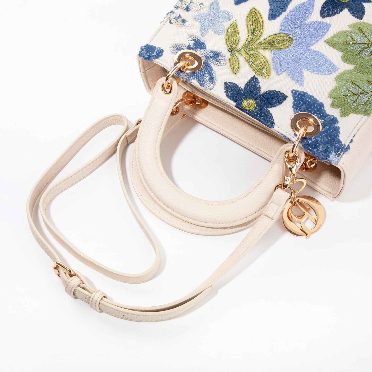 White Box Sequin Leather Bag