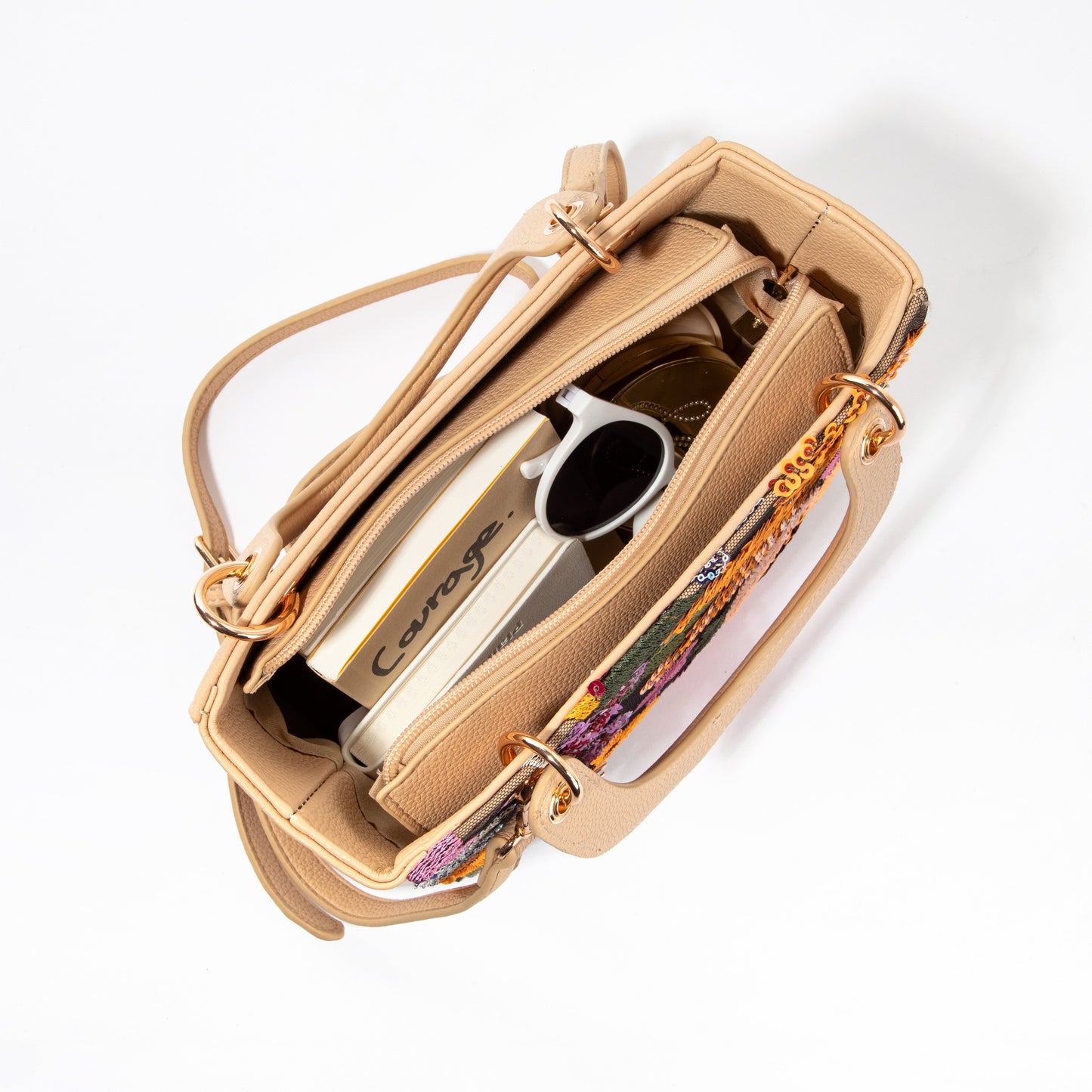Yellow Box Sequin Leather Bag