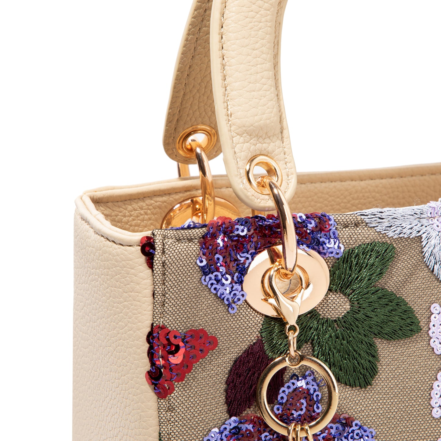 Red Box Sequin Leather Bag