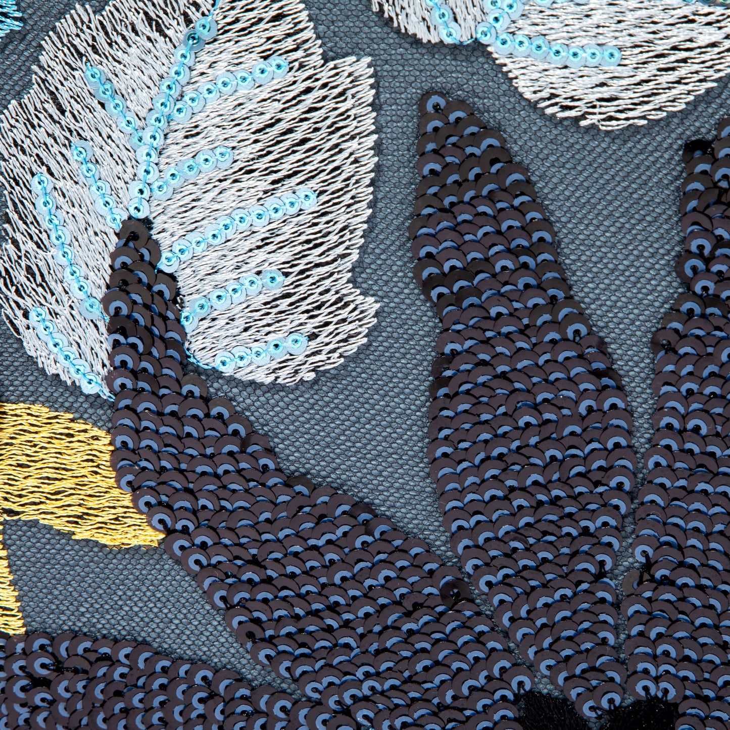 Blue Box Sequin Leather Bag