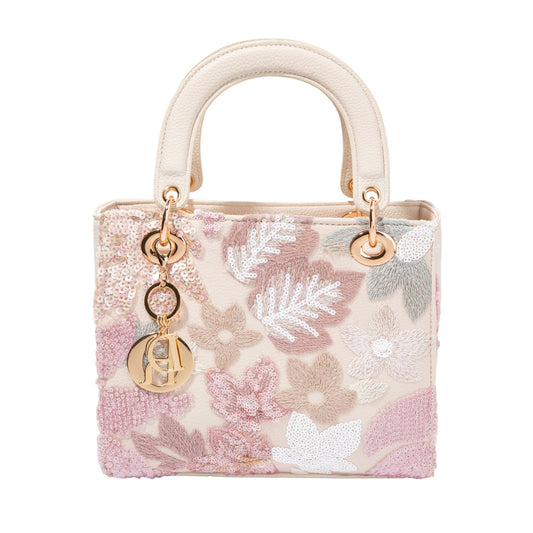 Pink Box Sequin Leather Bag