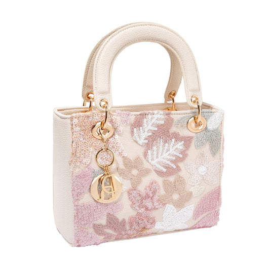 Pink Box Sequin Leather Bag