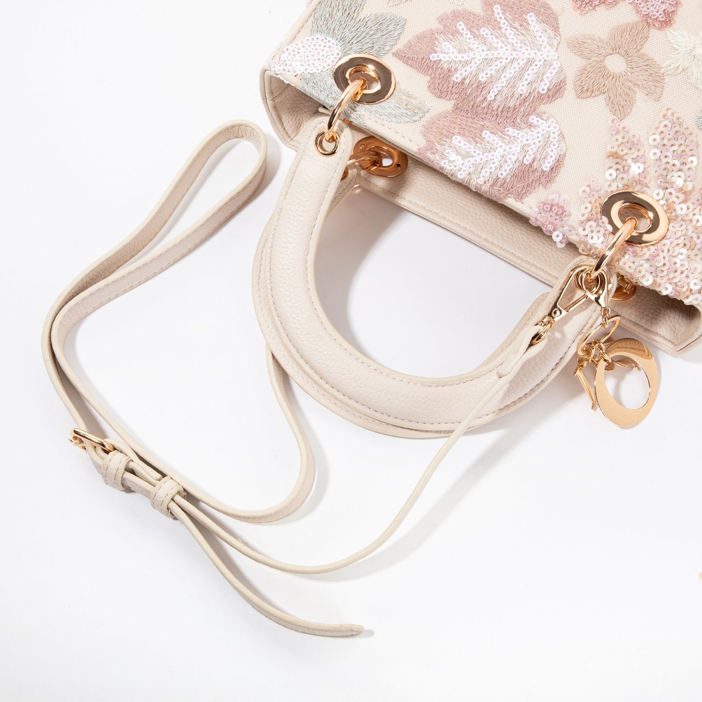 Pink Box Sequin Leather Bag