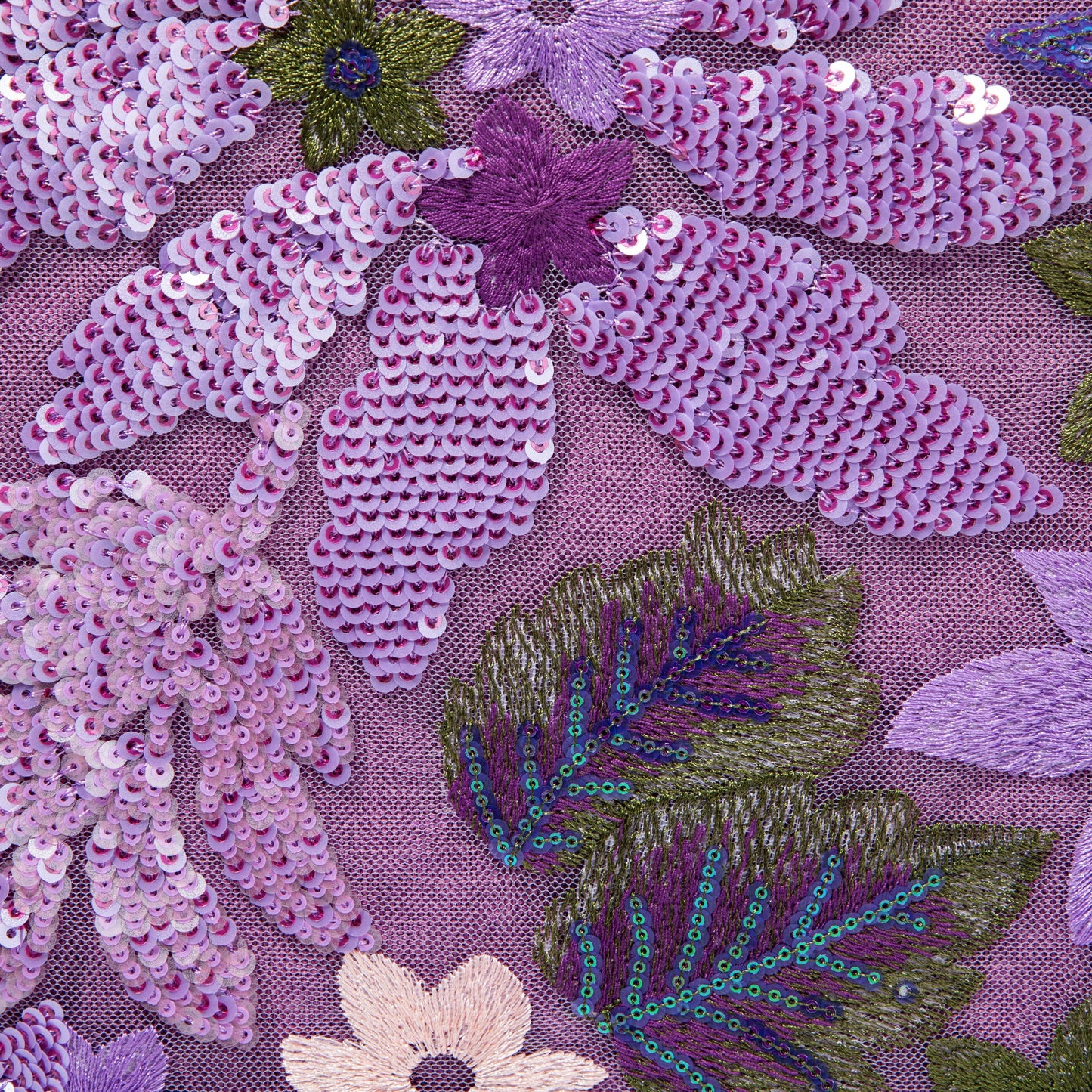 Sequin Embroidered Floral Tote