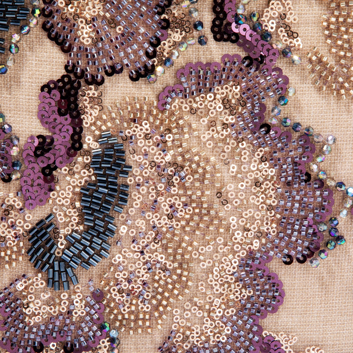 Sequin Embroidered Floral Tote
