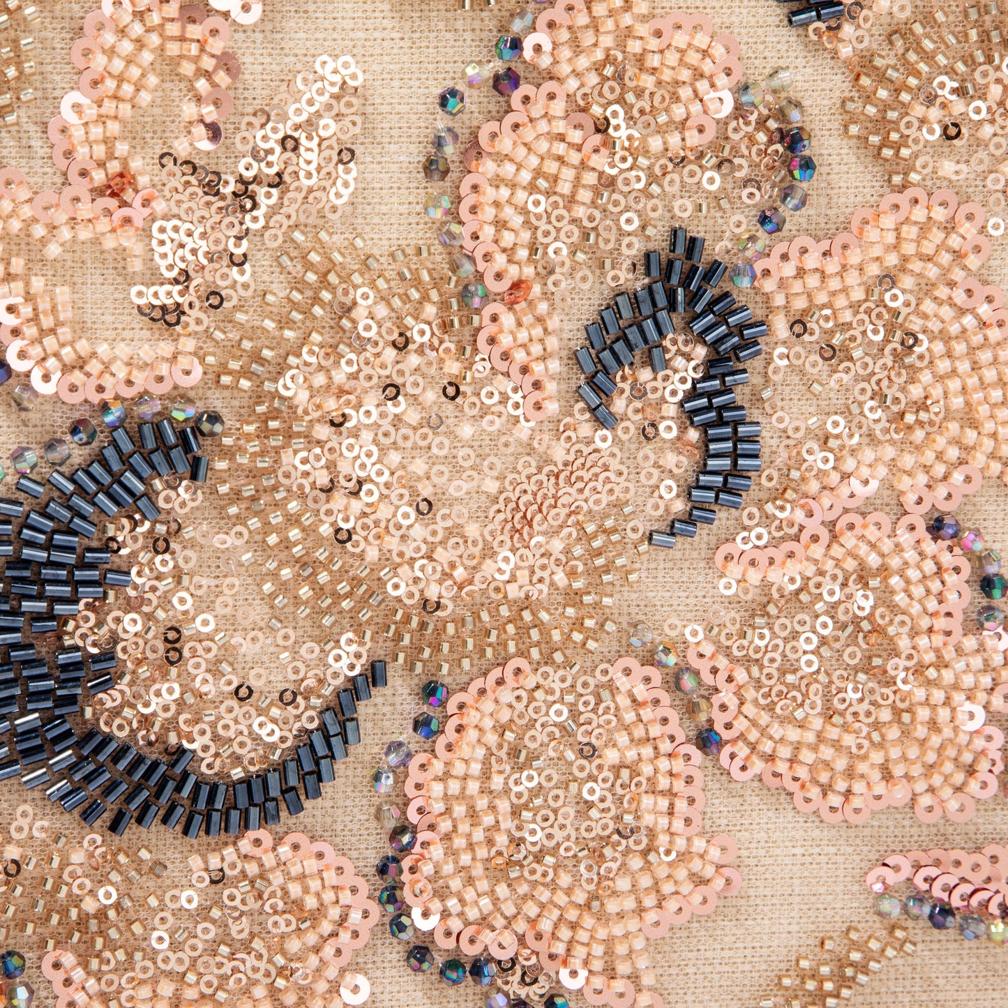 Sequin Embroidered Floral Tote