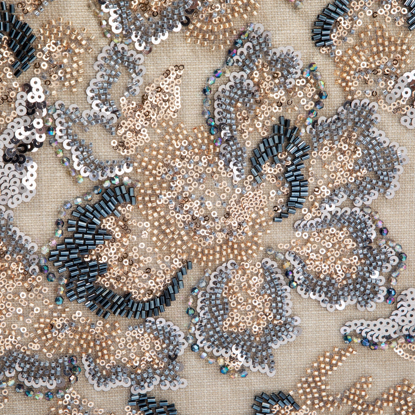 Sequin Embroidered Floral Tote