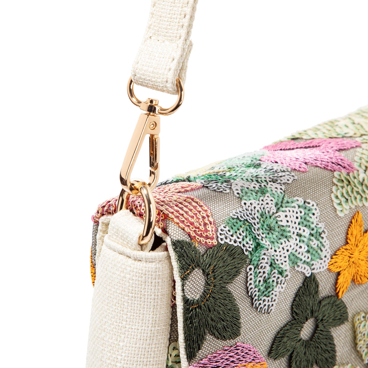 Off-White Floral Flap Shoulderbag