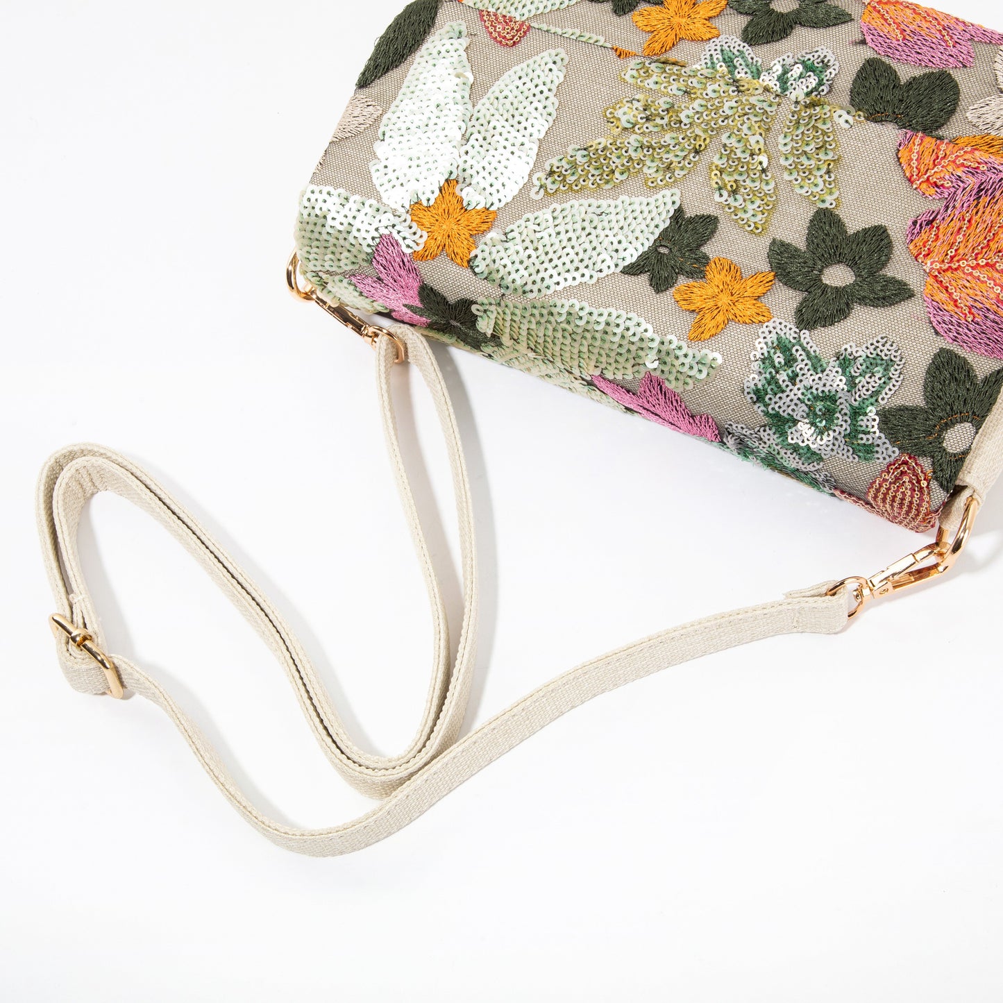 Off-White Floral Flap Shoulderbag