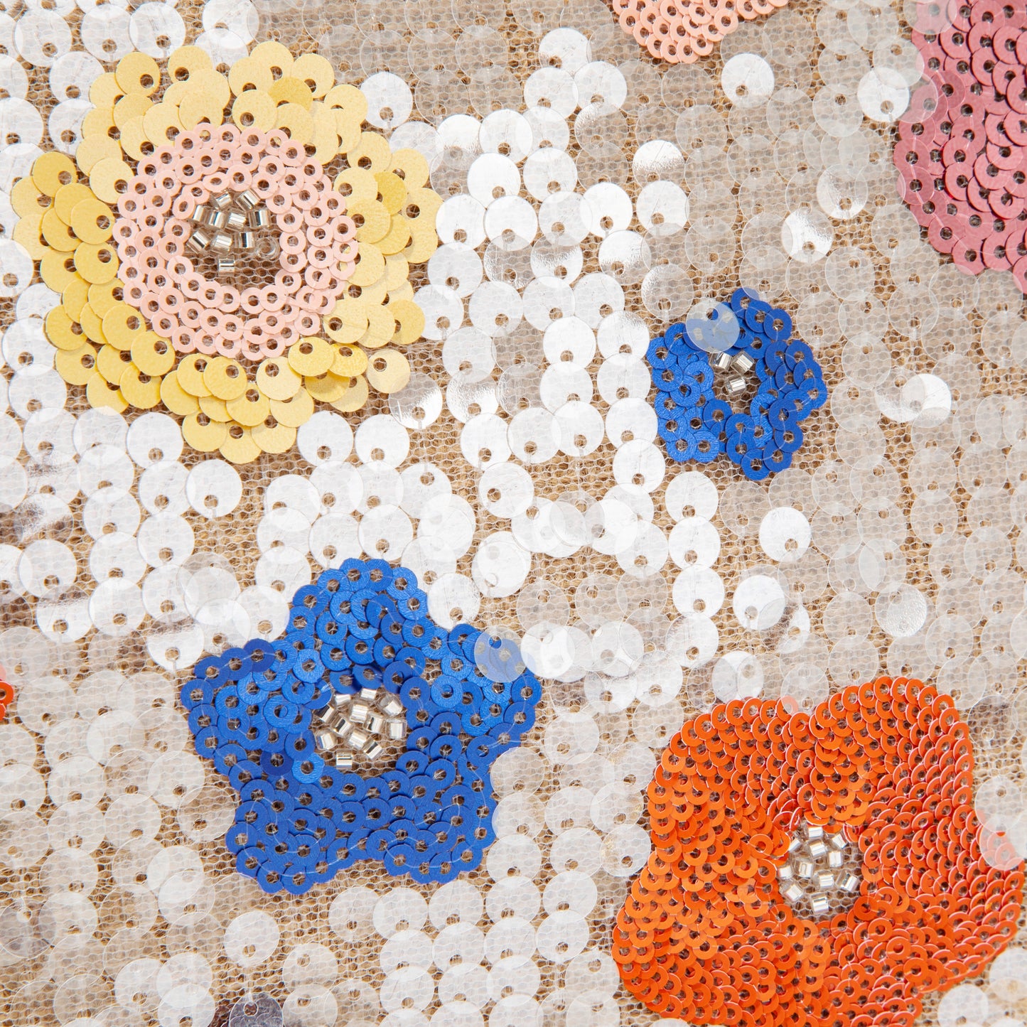 Flower Embroidered Linen Envelope Bag