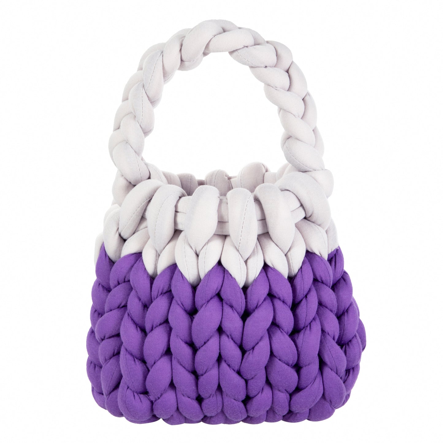 Color-Block Velvet Bag