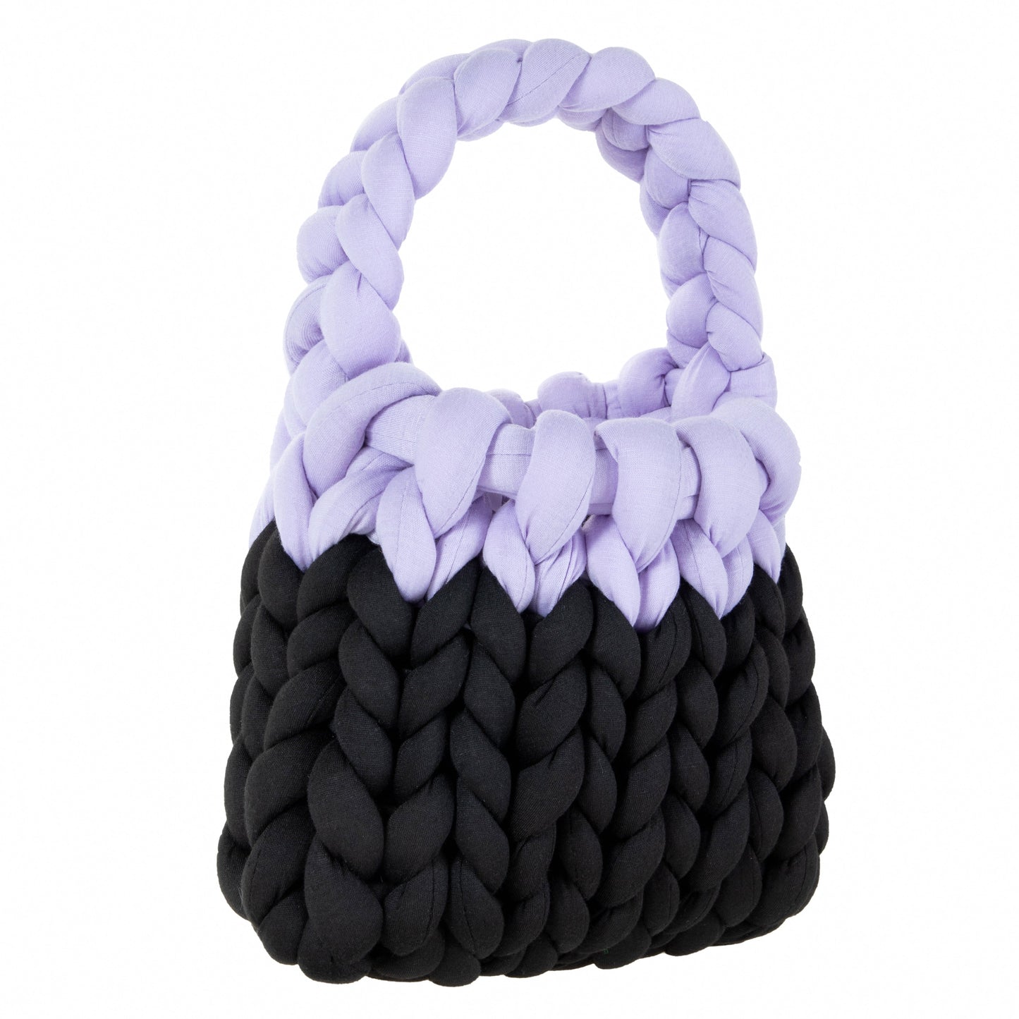 Color-Block Velvet Bag