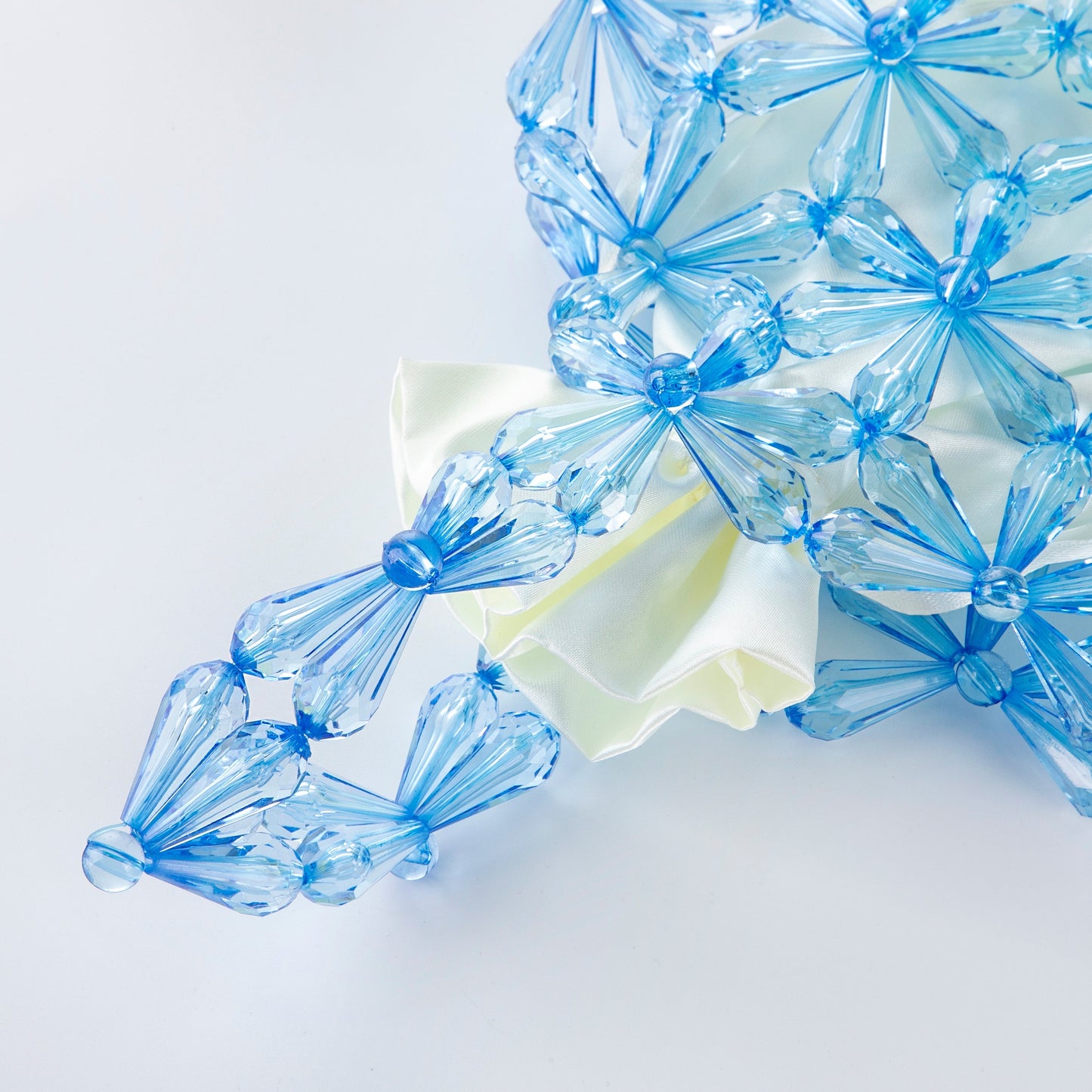 Hollow Snowflake Blue Purse