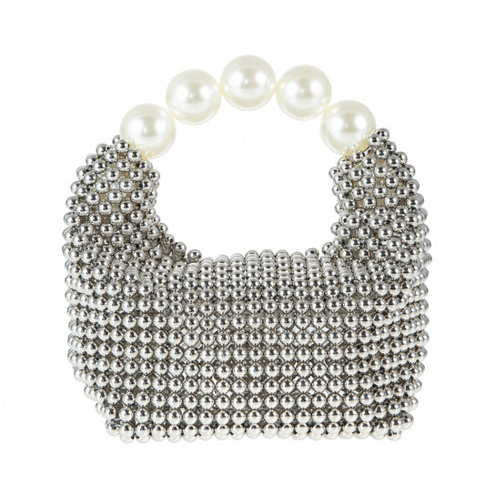 Pearl Handle Silver Clutch