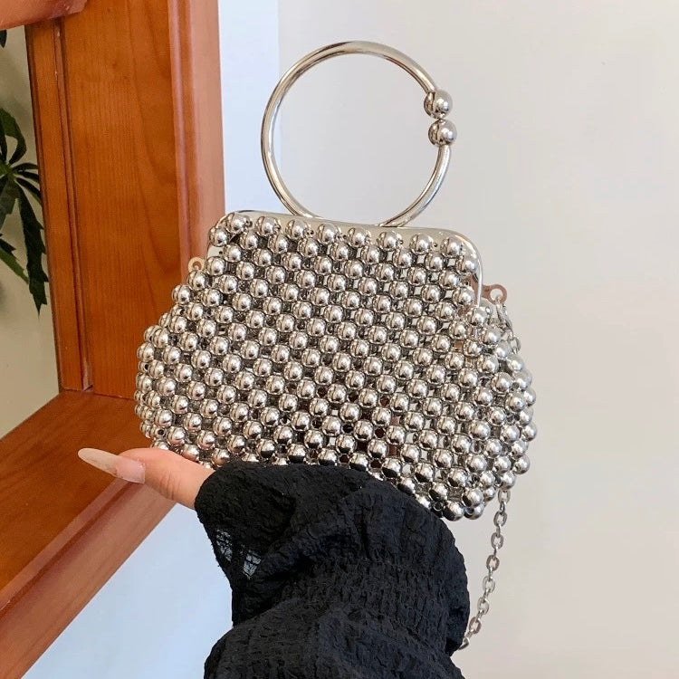Metallic Wallet Silver Clutch