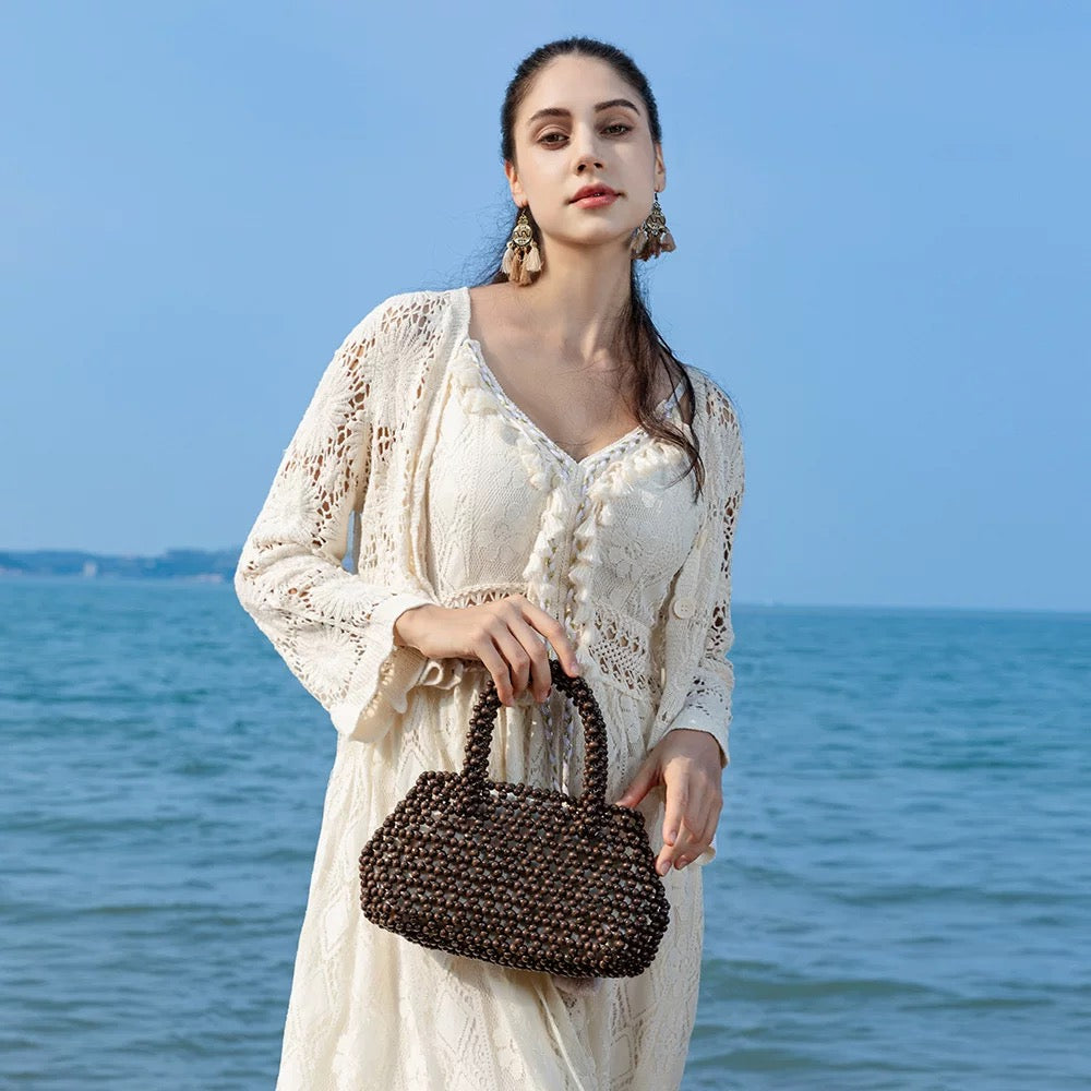 Top-handle Black Clutch