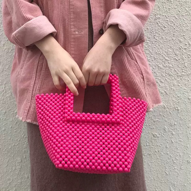 Red Beaded Tote