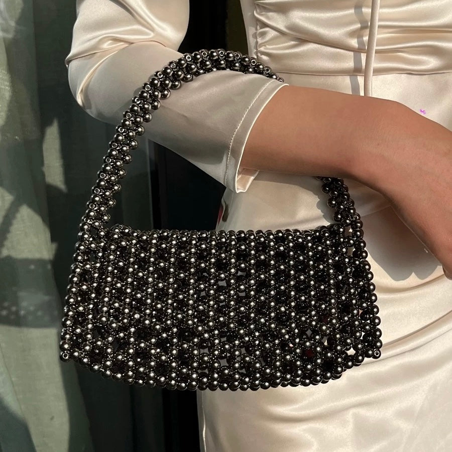 Gunmetal Triangle Clutch