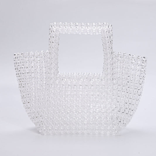 Transparent Beaded Tote